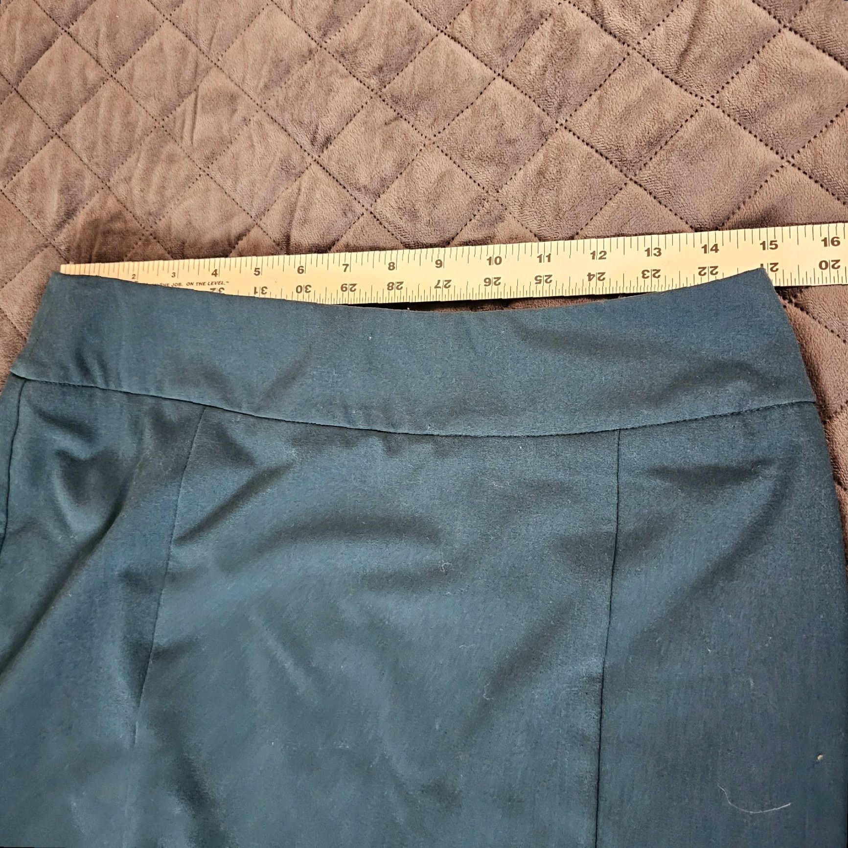 Vintage New York & Company Womens Skirt Pencil Size 6 Teal Pockets Stretch Office Career Preppy Modern Size 28" / US 6 / IT 42 - 3 Thumbnail