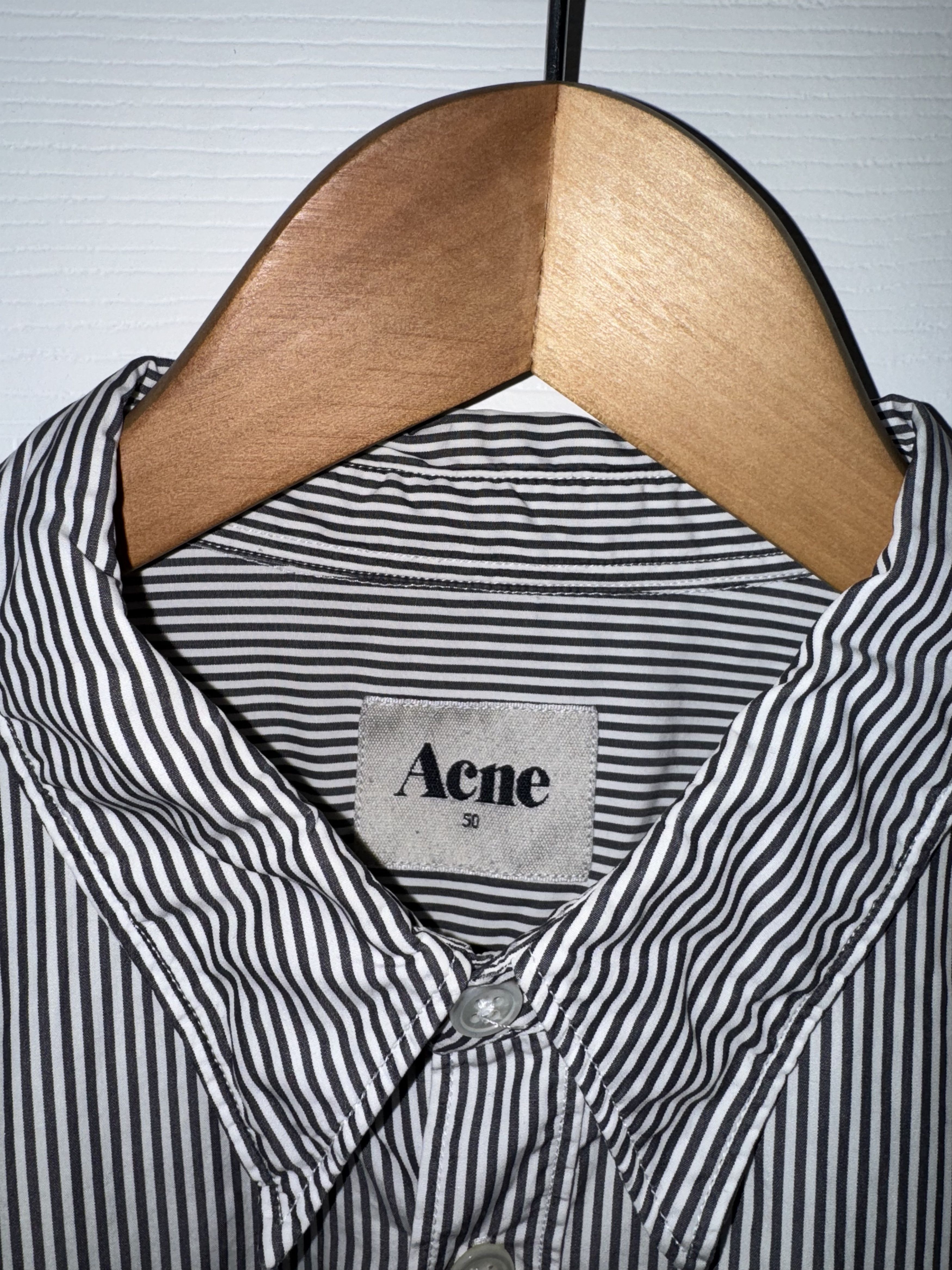 Acne Studios Gray Striped Shirt Size US M / EU 48-50 / 2 - 3 Thumbnail
