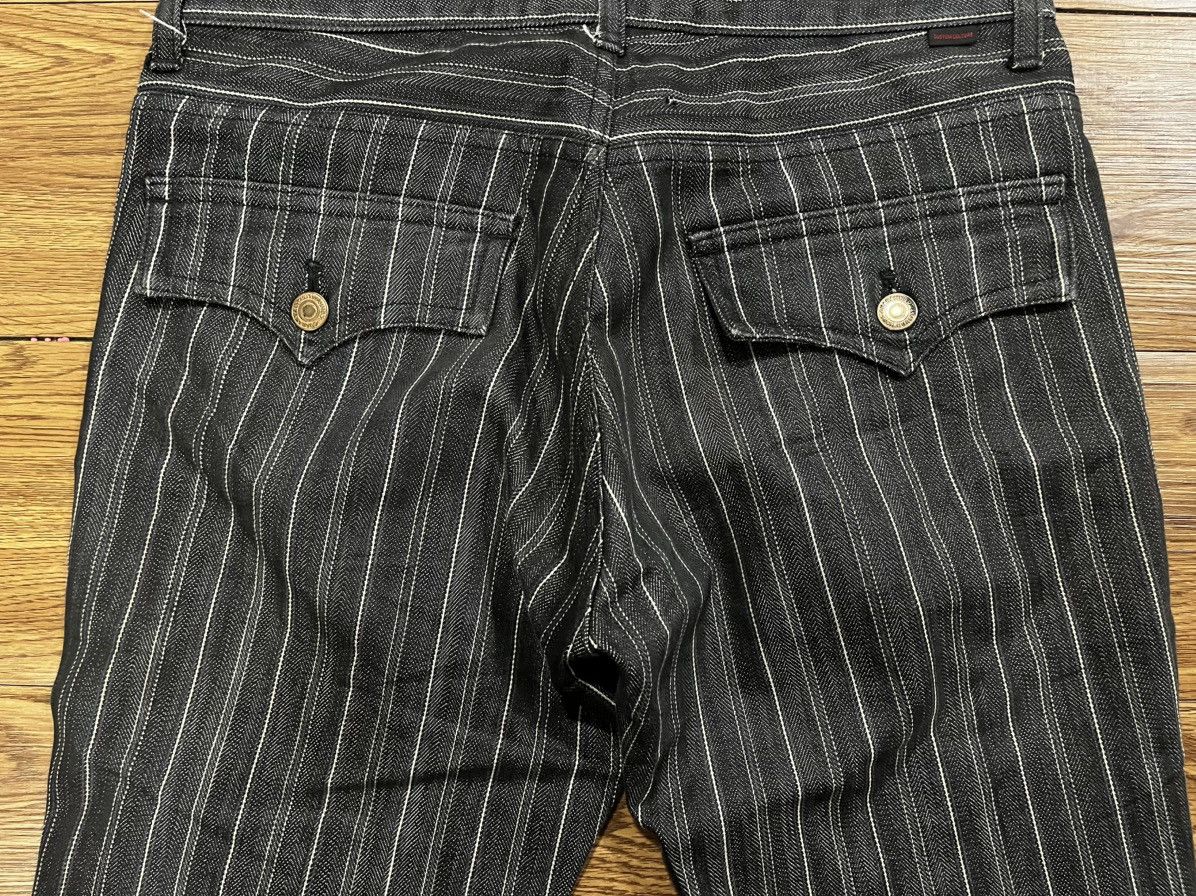Japanese Brand Flare Jeans custom culture striped Denim Bootcut y2k Size US 30 / EU 46 - 9 Thumbnail