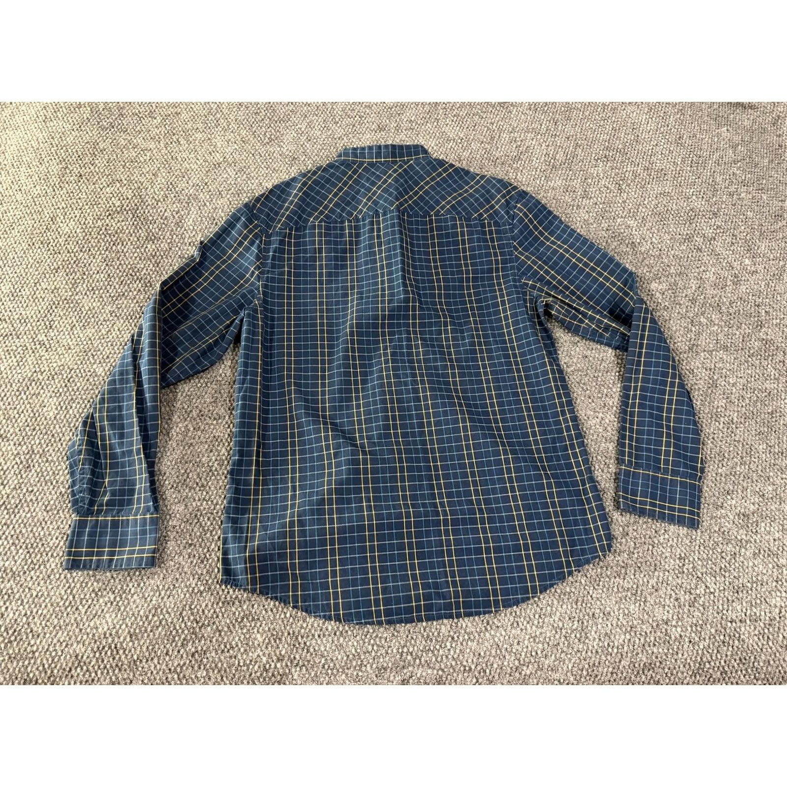 Original Penguin Original Penguin Shirt Mens M Blue Check Long Sleeve Band Collar Casual Size US M / EU 48-50 / 2 - 6 Thumbnail