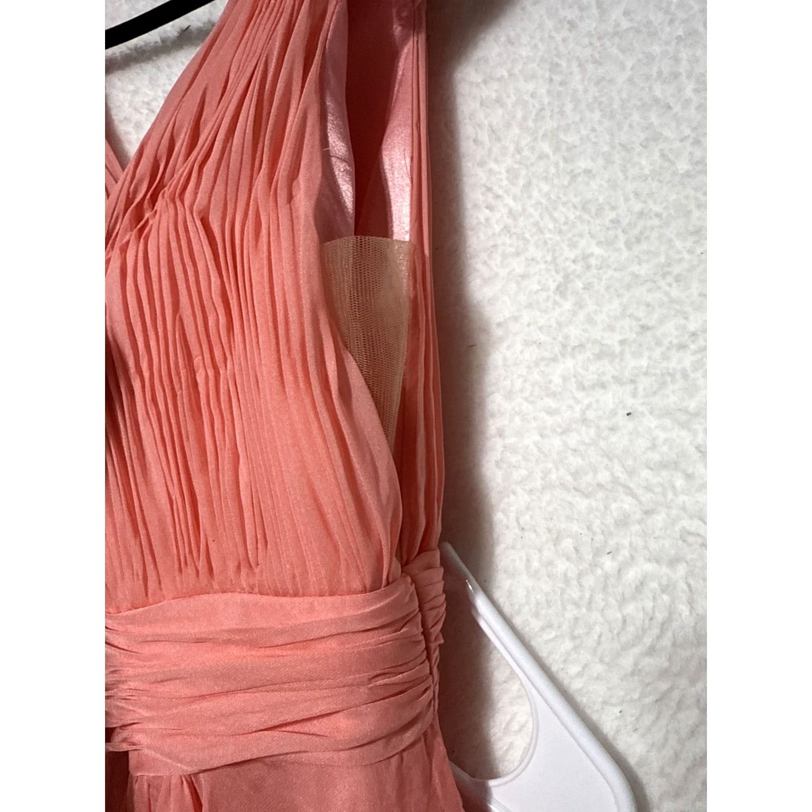 Mac Duggal Mac Duggal A-Line Gown NWT 67811 CHIFFON BEADED CAP SLEEVE Pink Coral 10 Women VINTAGE No Size ONE SIZE - 6 Thumbnail