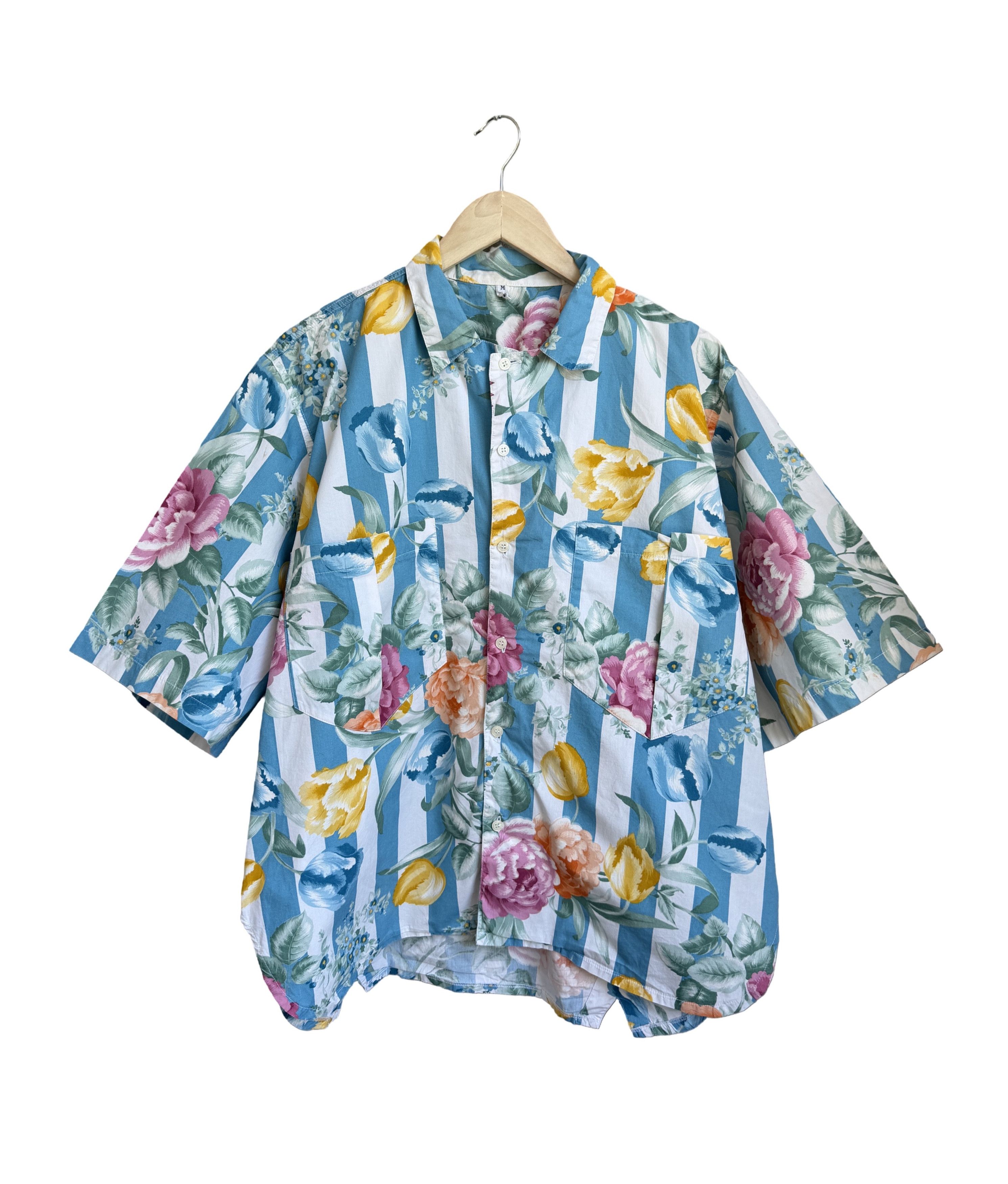 Vintage Vintage 80-90s Hawaiian Floral Graphic Button Up Shirt Size US M / EU 48-50 / 2 - 1 Thumbnail