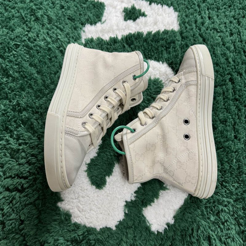 Other Gucci Monogram High-Top Canvas Sneakers for Women Size US 4 / IT 34 - 6 Thumbnail