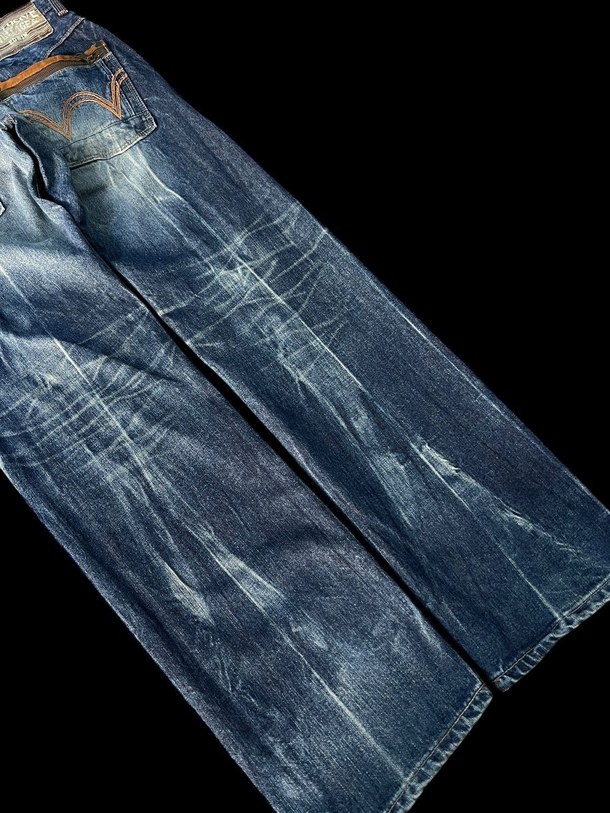 Edwin × If Six Was Nine × Le Grande Bleu (L.G.B.) EDWIN EXCLUSIVE VINTAGE BLUE DENIM NICE DESIGN VERY RARE Size US 33 - 8 Thumbnail