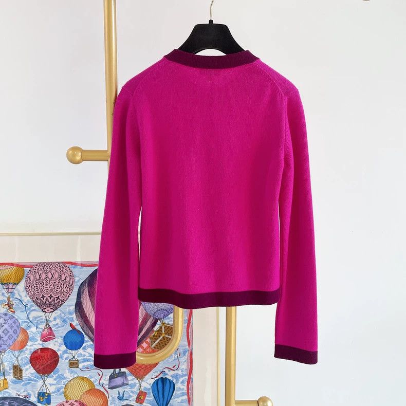 Chanel Chanel Purple knitted cardigan jacket 2504-Nextarrow Size XXS / US 00 / IT 34 - 2 Thumbnail