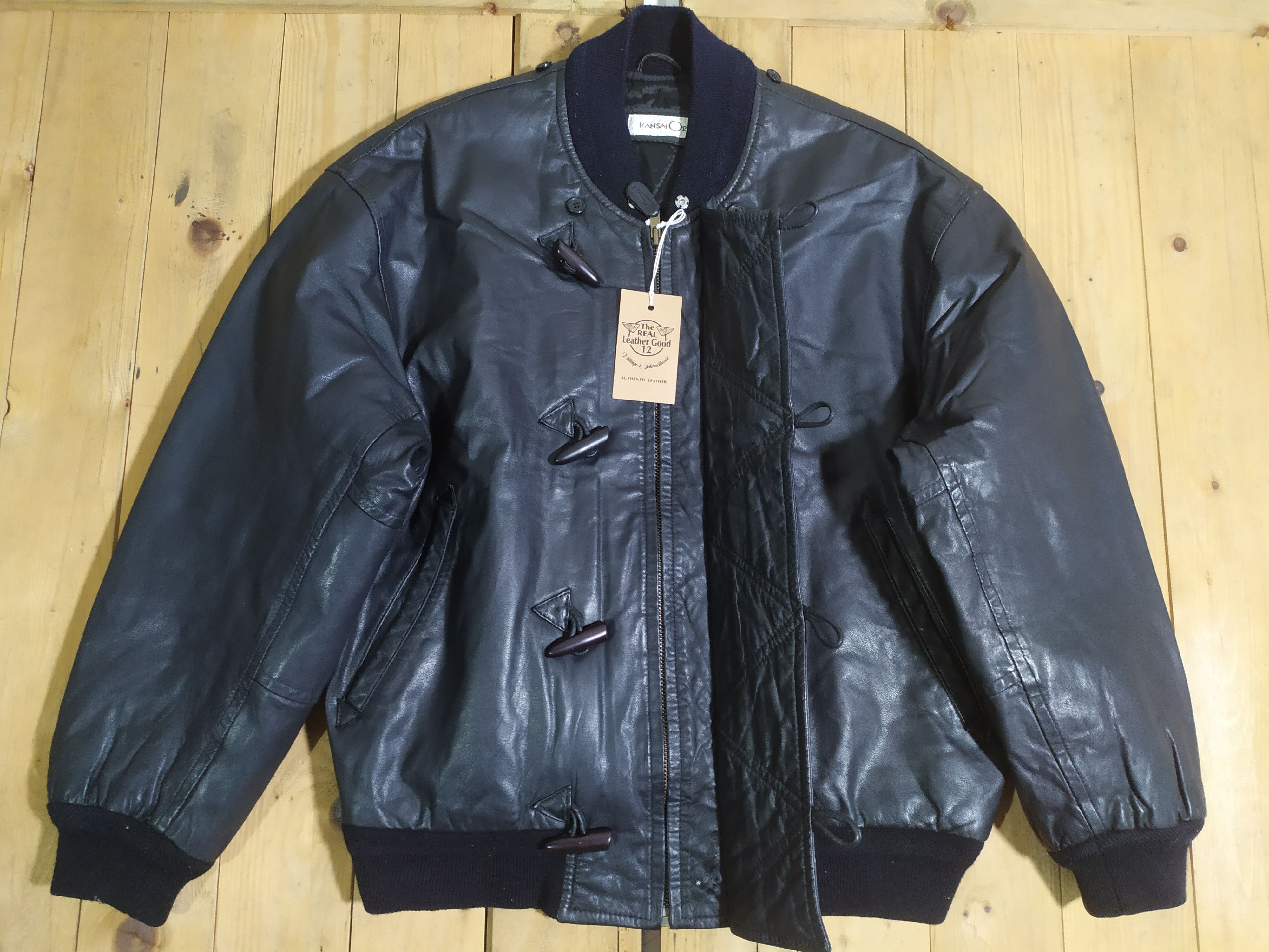 Designer × Kansai Yamamoto KANSAI 02 YAMAMOTO COMPANY IMPACT LEATHER BOMBER JACKET Size US M / EU 48-50 / 2 - 20 Thumbnail