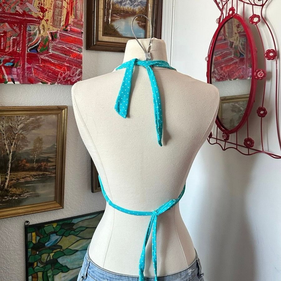 Other hula honey blue black white striped halter bikini top Size M / US 6-8 / IT 42-44 - 3 Thumbnail