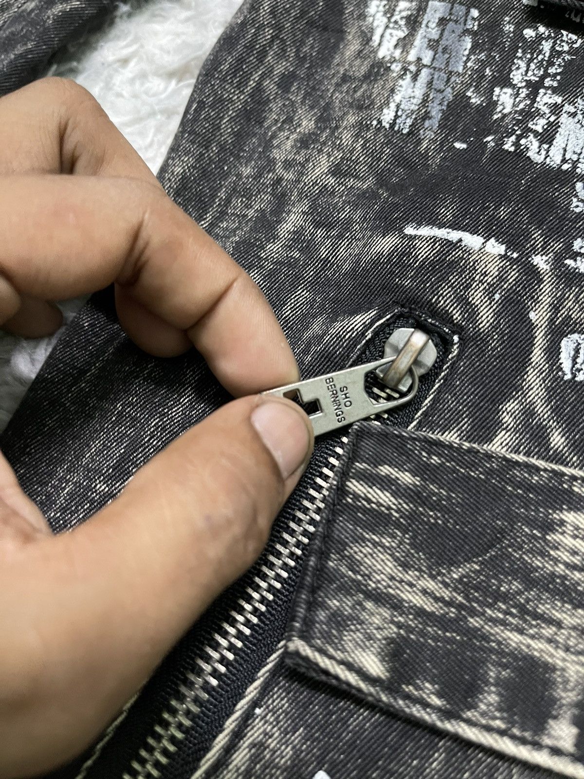 If Six Was Nine 1990s BERNING SHO DENIM JACKET BONDAGE RARE DESIGN Size US M / EU 48-50 / 2 - 6 Thumbnail