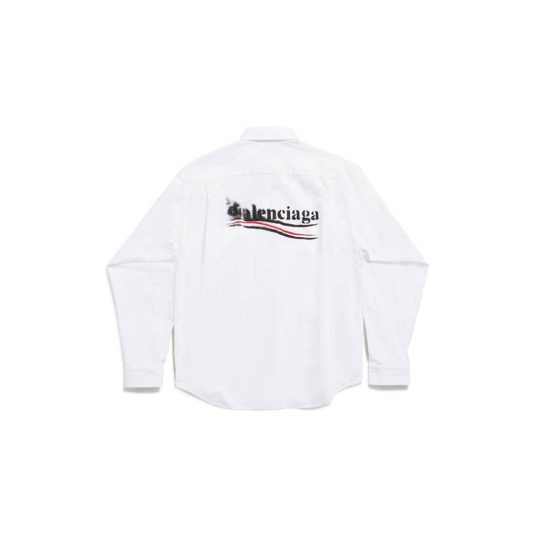 Balenciaga o1srvl11e0825 Political Stencil Shirt Large Fit in White Size US M / EU 48-50 / 2 - 6 Thumbnail