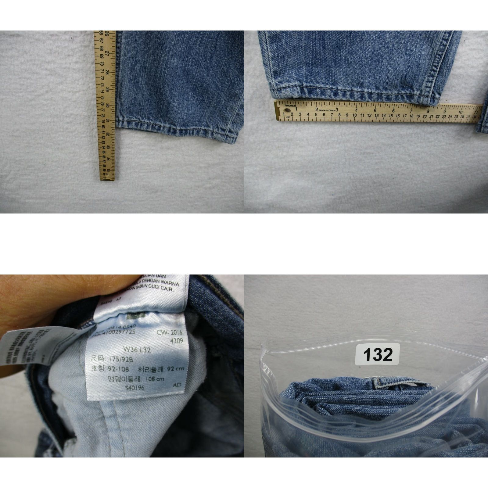 Levi's Levi's 514 Jeans 36x32 Mens Medium Distressed Whiskered Straight Leg Size US 36 / EU 52 - 8 Thumbnail