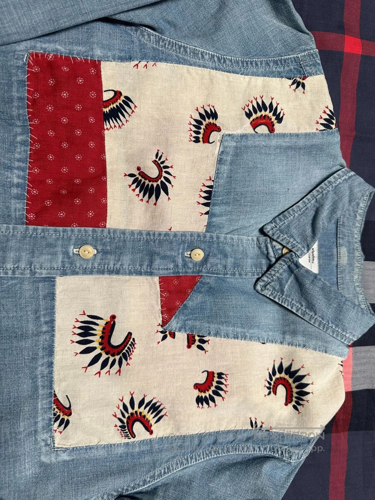 Visvim Visvim Denim Patchwork Shirt Ethnic Style. Size US S / EU 44-46 / 1 - 3 Thumbnail