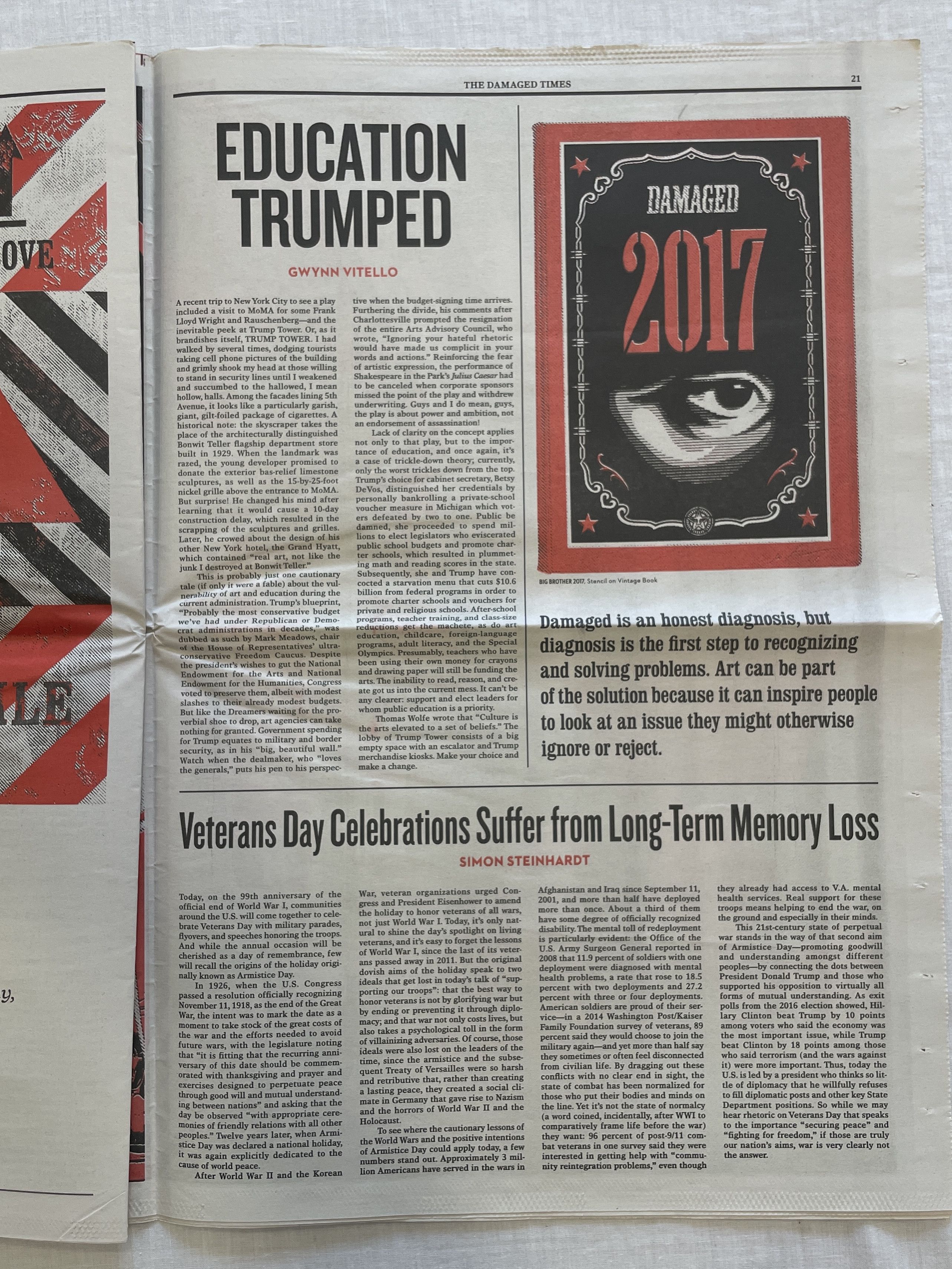 Obey × Shepard Fairey Obey The Damaged Times Newspaper Zine 2017 Shepard Fairey Size ONE SIZE - 6 Thumbnail
