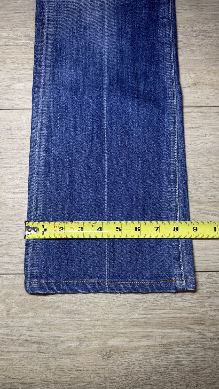 7 For All Mankind 2000s 7 For All Mankind Pinstripe Bootcut Flared Denim Jeans Size 28" / US 6 / IT 42 - 8 Thumbnail