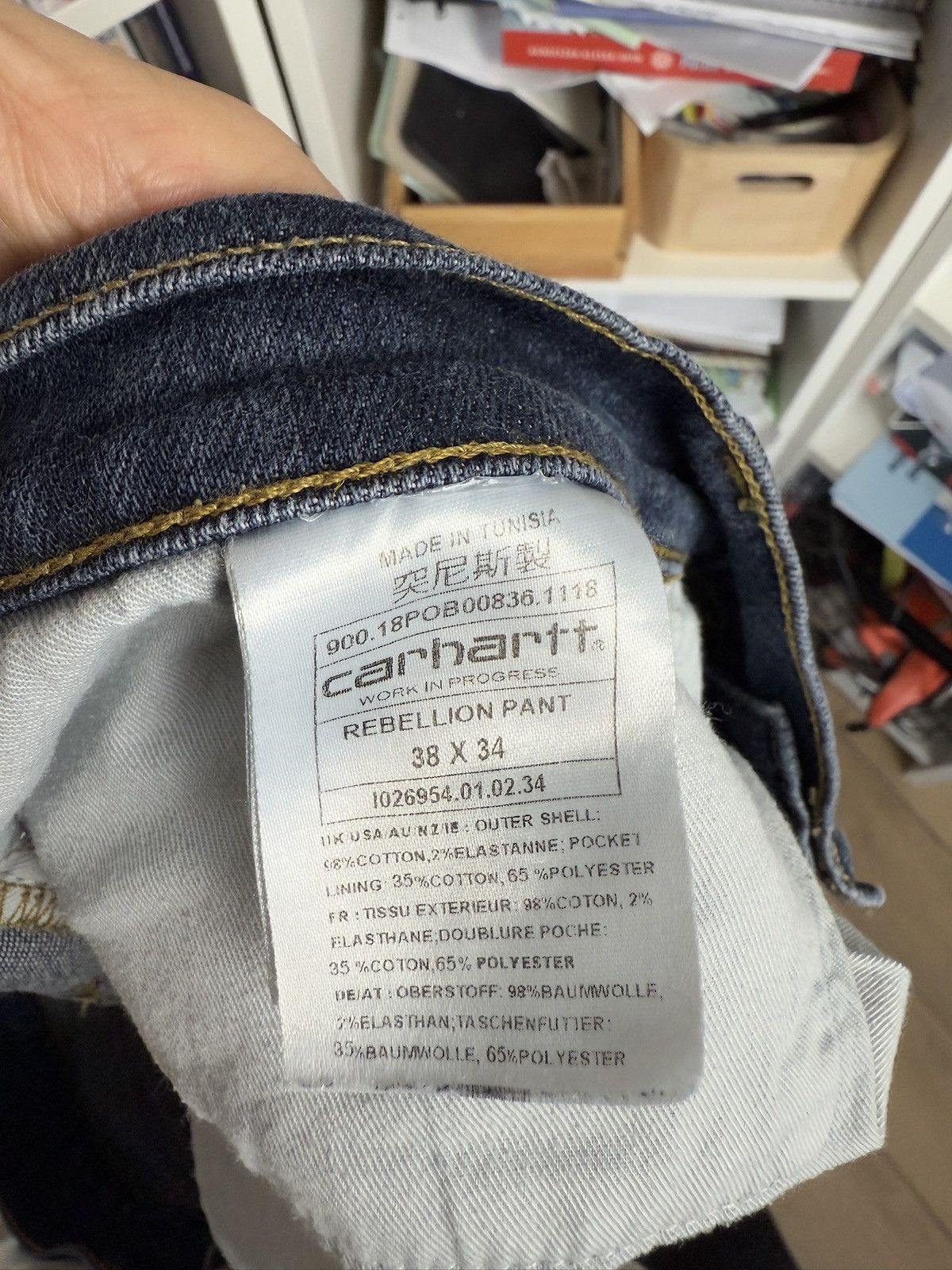 Carhartt × Carhartt Wip Carhartt Rebellion denim jeans pants 36x34 skate streetwear Size US 36 / EU 52 - 4 Thumbnail