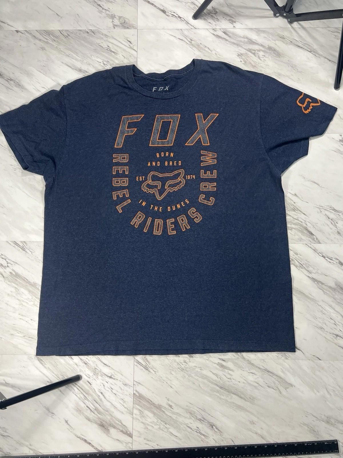 Fox Racing FOX Rebel Riders Crew T-Shirt 2XL Blue Moto Graphic Fox#8 Size US XXL / EU 58 / 5 - 1 Thumbnail