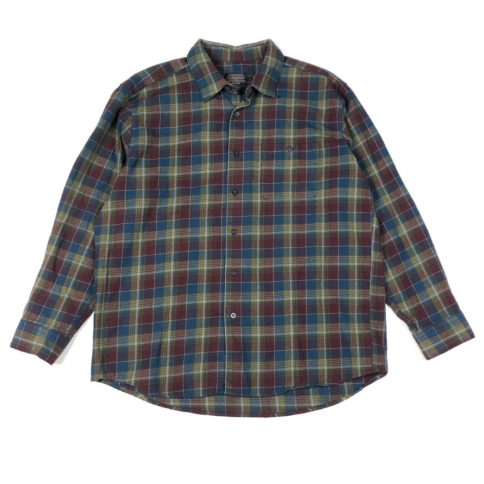 Pendleton × Vintage Pendleton Wool Plaid Flannel Button Up Shirt Size XL Purple Size US XL / EU 56 / 4 - 1 Thumbnail