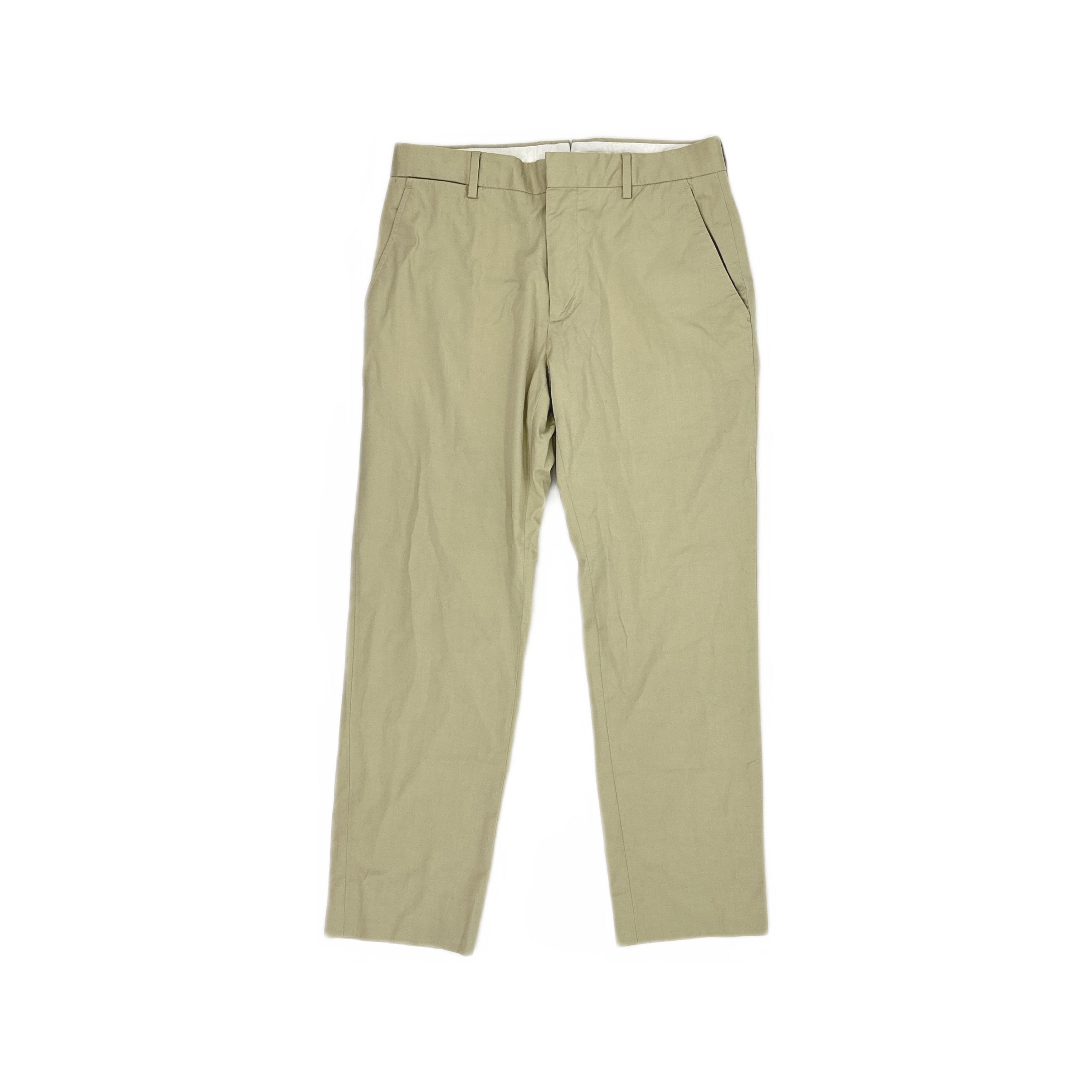 Z Zegna Zegna Beige Cotton Blend Straight Pants 46 Size US 30 / EU 46 - 1 Thumbnail