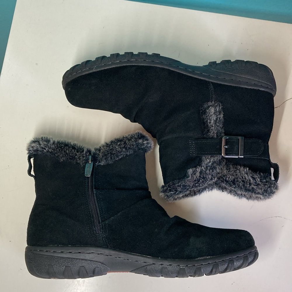 Other Khombu Lindsay Black Leather Ankle Boots Size 10 Size US 10 / IT 40 - 4 Thumbnail