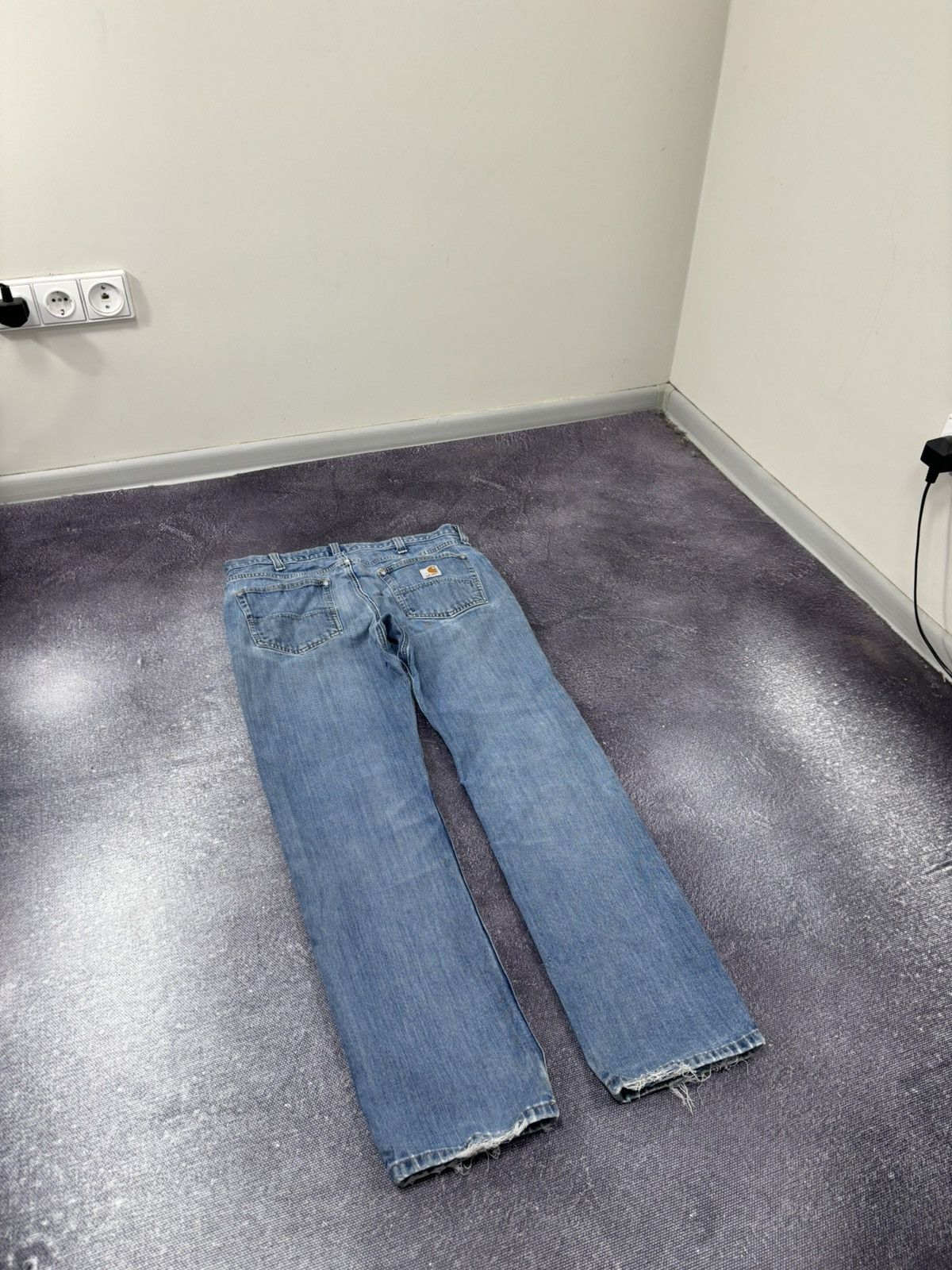 Carhartt Vintage Carhartt Force USA Blue Work Denim Hype Baggy Jeans Size US 33 - 3 Thumbnail