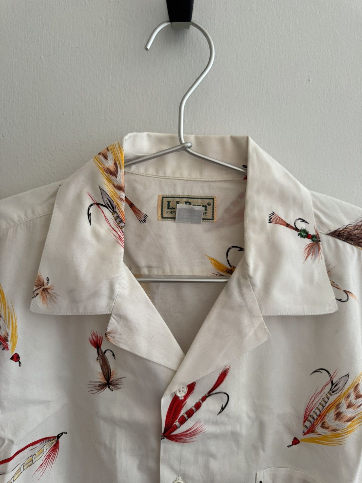 L.L. Bean Vtg LL Bean Fly Fishing Shirt Camp Collar Button Up White Sm Size US S / EU 44-46 / 1 - 5 Thumbnail