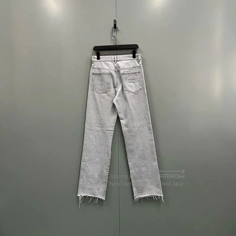 Miu Miu Miu Miu Summer Gray Casual Pants . Size 28" / US 6 / IT 42 - 2 Thumbnail