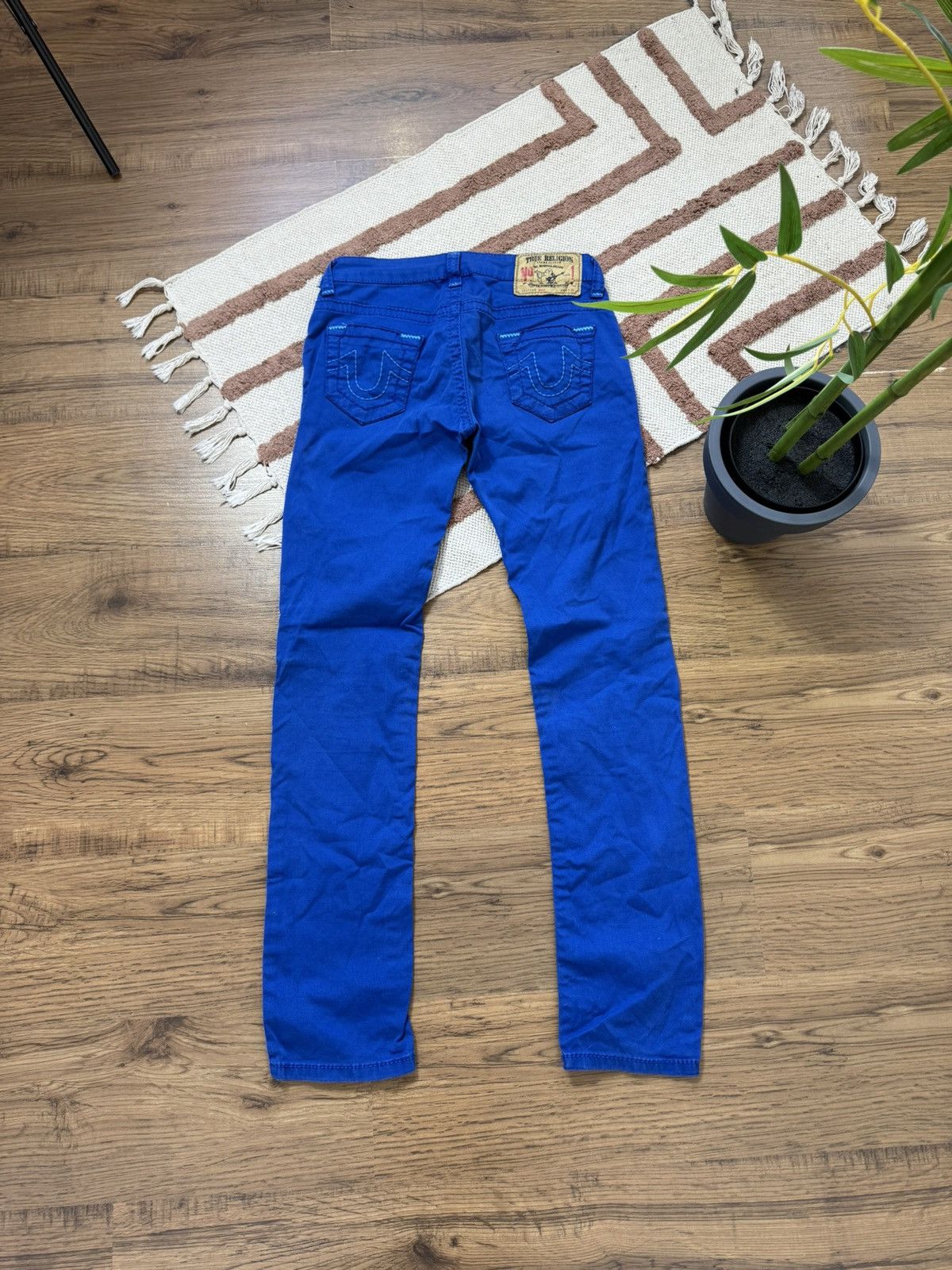 True Religion VINTAGE TRUE RELIGION ULTRAMARINE CONTRAST STITCH PANTS Size 30" / US 8 / IT 44 - 2 Thumbnail