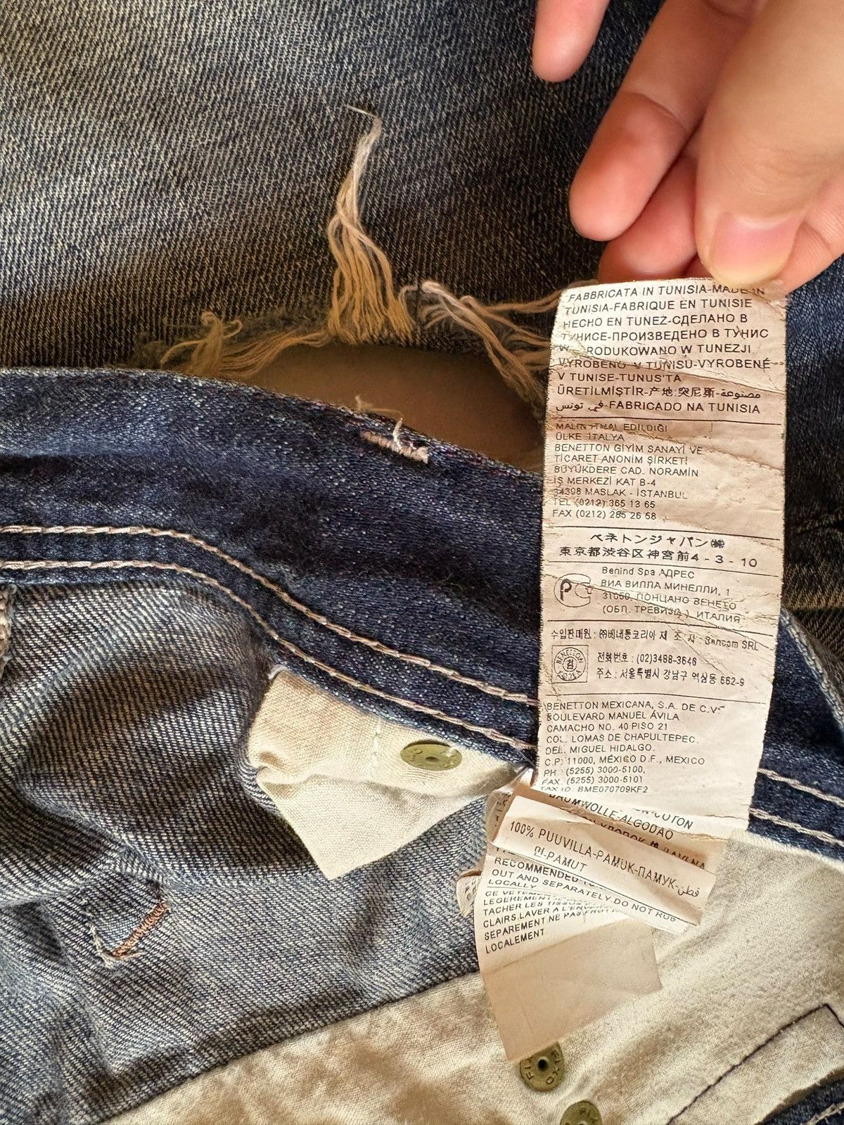 Japanese Brand SALES🔥Vintage Japanese Distressed Buckle Back Jean Shorts Size US 34 / EU 50 - 12 Thumbnail