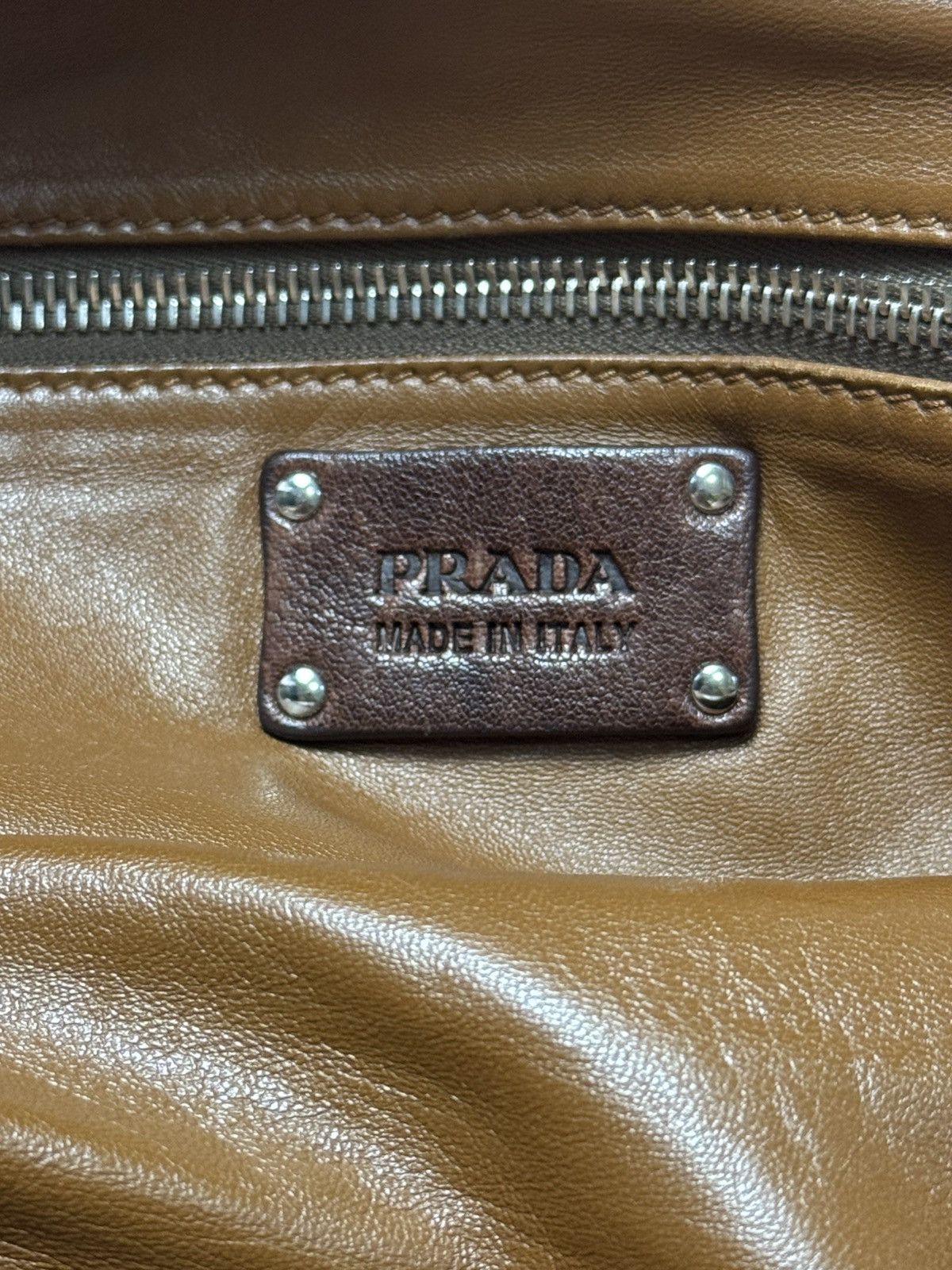 Prada Vintage Buffalo Leather Duffle Bag