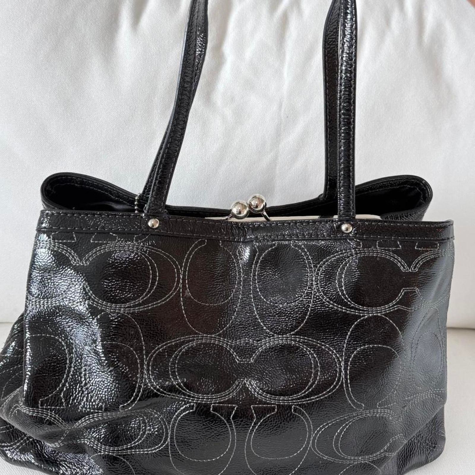 Coach Authentic coach black patent leather shoulder bag Size ONE SIZE - 7 Thumbnail