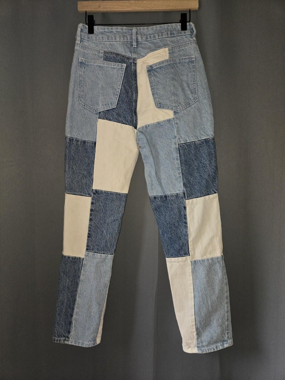 Pacsun PacSun Women's Patch On Blue Mom Jeans High Rise 26 Size 26" / US 2 / IT 38 - 3 Thumbnail