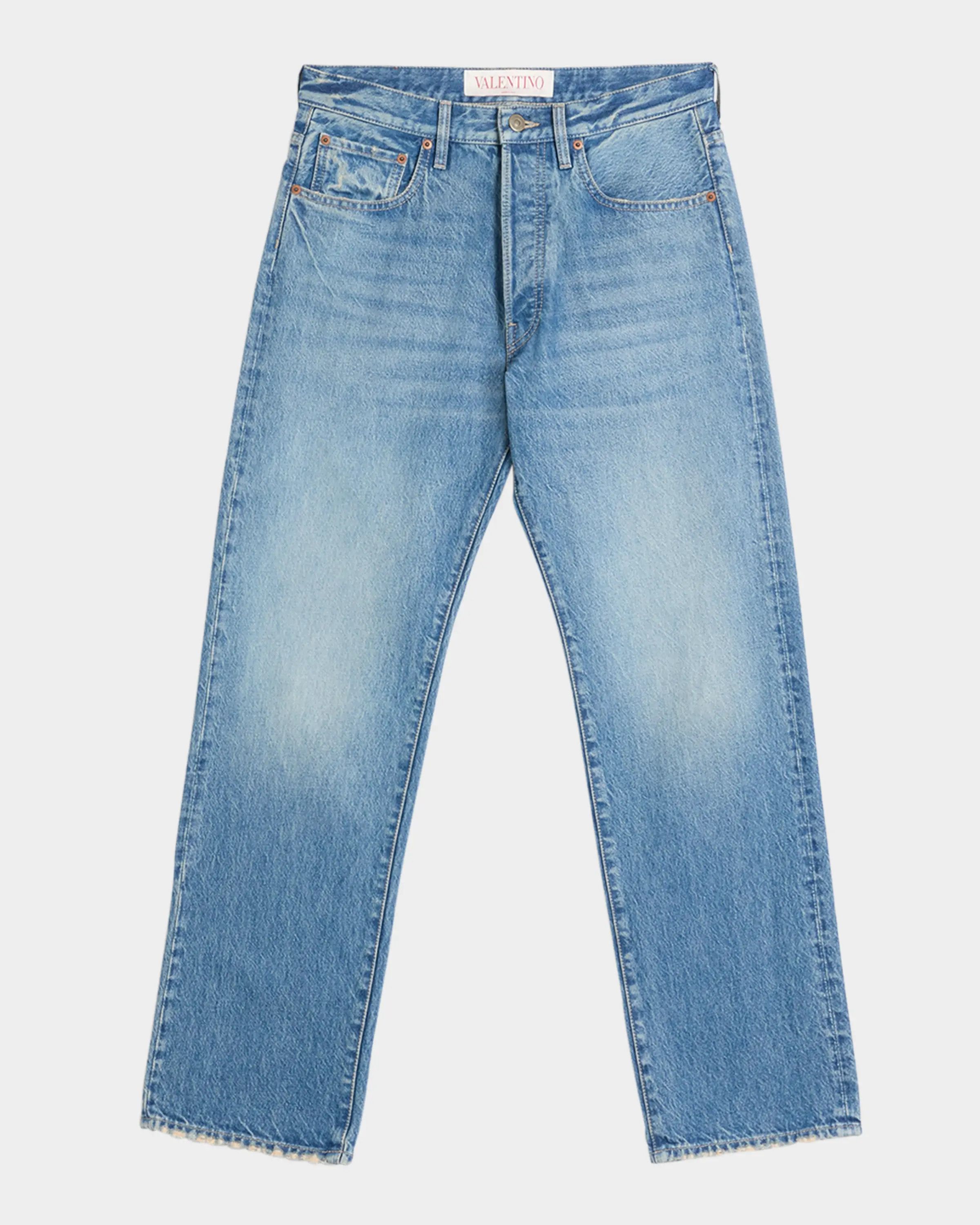 Valentino o1y0525 Denim Pant in Blue Size US 33 - 1 Thumbnail
