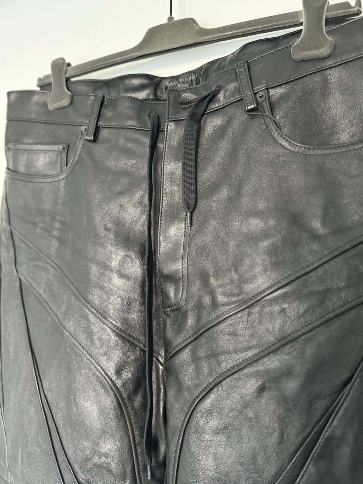 Balenciaga Balenciaga Leather Biker Moto Pants Size US 32 / EU 48 - 4 Thumbnail