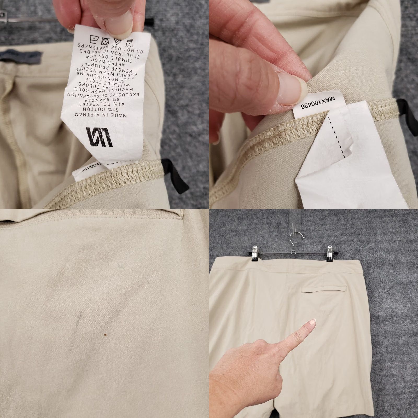Vintage VRST Shorts Mens 40 Beige Chino Bermuda Drawstring Flat Front Stretch Preppy Size US 40 / EU 56 - 9 Thumbnail
