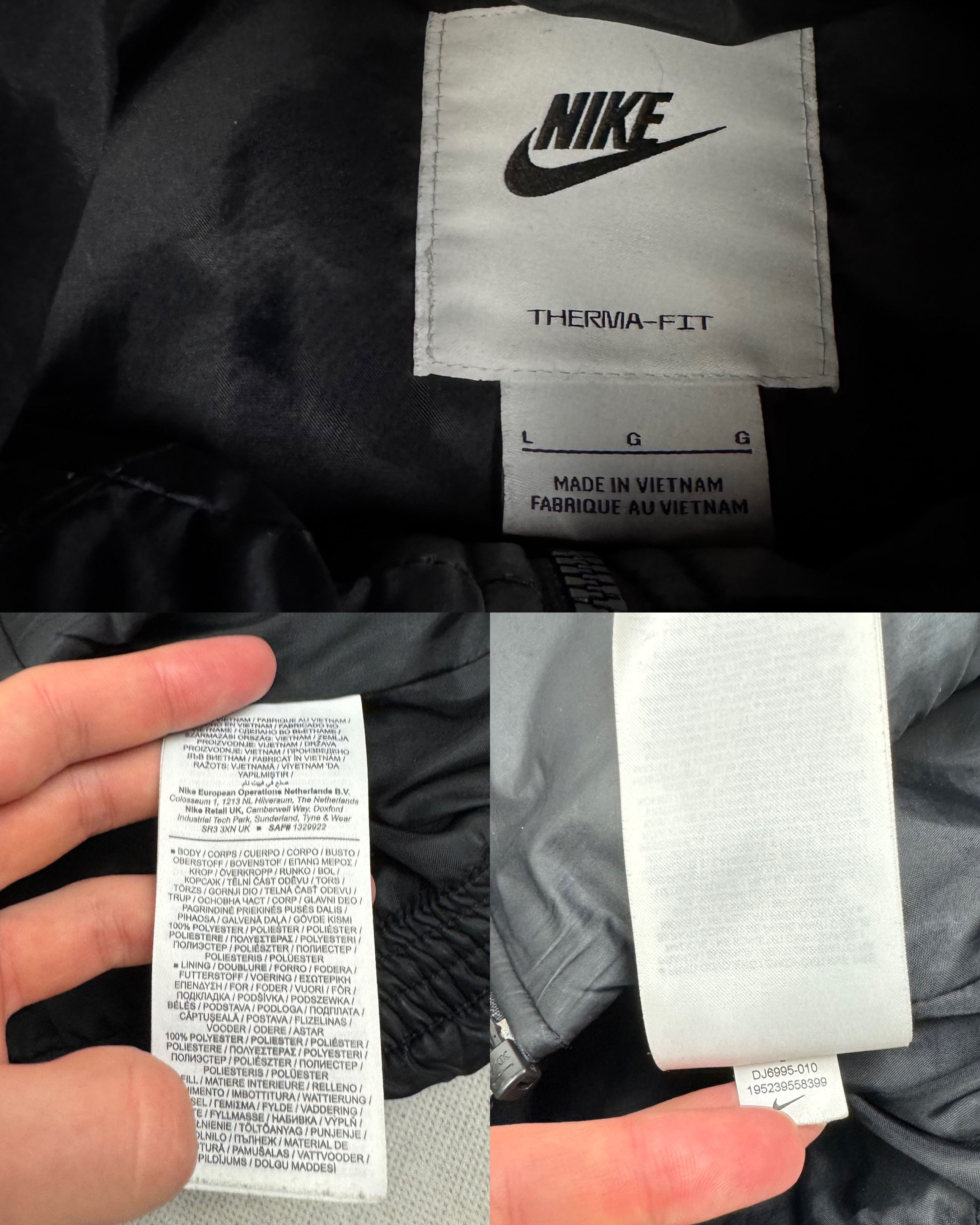 Nike Nike Sportswear Therma-Fit Repel Women Black Puffer Jacket L Size L / US 10 / IT 46 - 2 Thumbnail