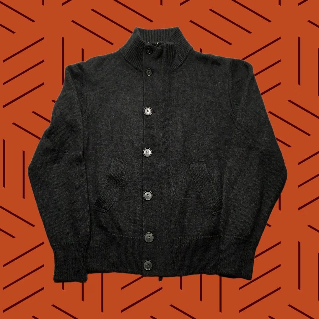 Psycho Bunny Psycho Bunny Merino Wool Cardigan Sweater Mens S Dark Gray Heavy Pockets Vintage Size US S / EU 44-46 / 1 - 1 Thumbnail