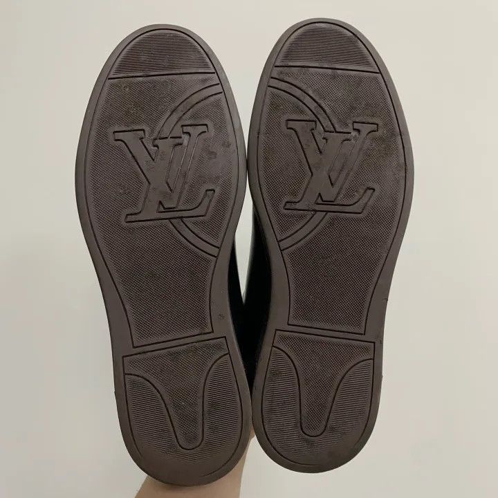Louis Vuitton Louis Vuitton Black Leather Travel Sneakers -2508 Size US 8 / EU 41 - 4 Thumbnail