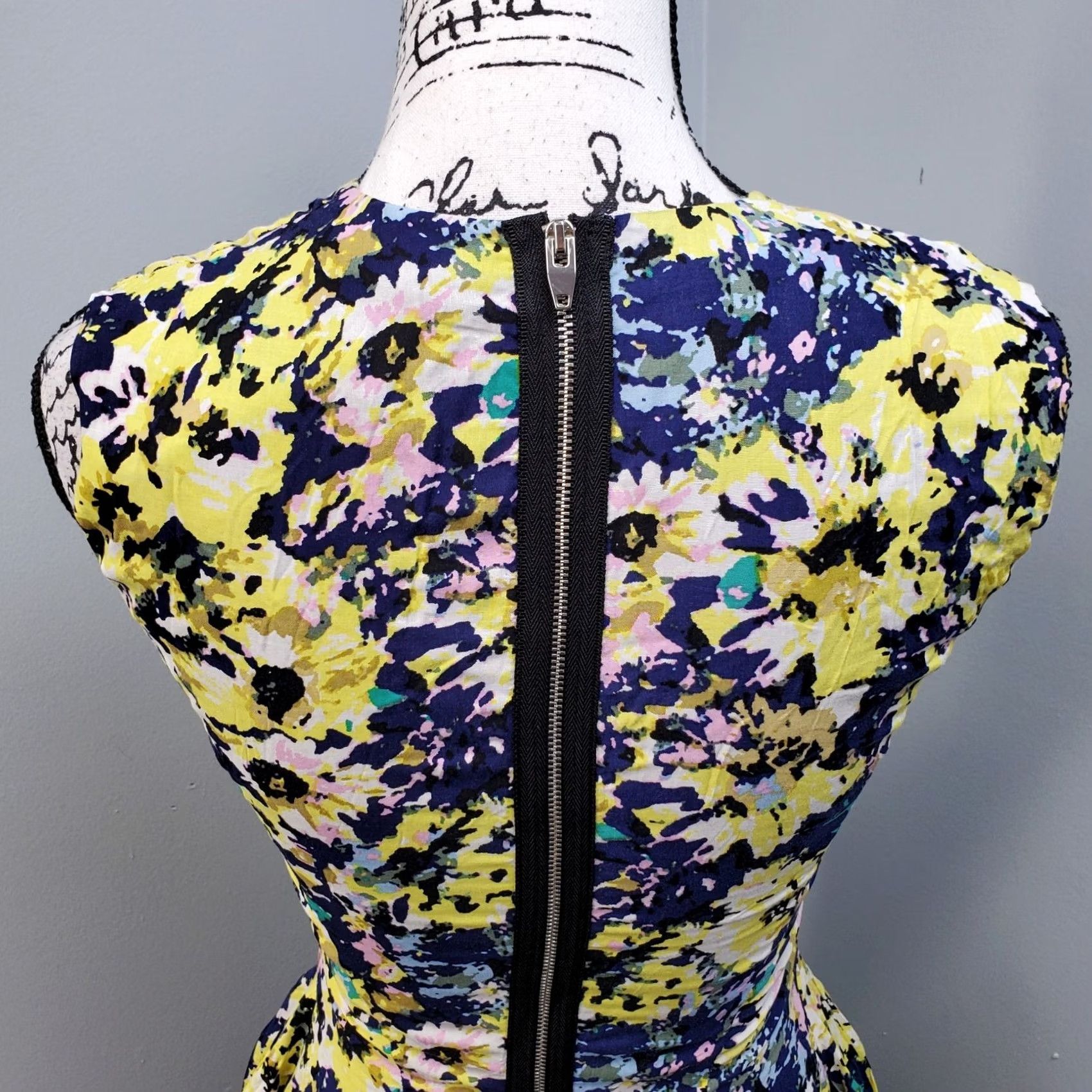H&M H&M Mini Dress Womens Size 4 Multicolor Lined Sleeveless Peplum Hem Back Zipper Size S / US 4 / IT 40 - 6 Thumbnail