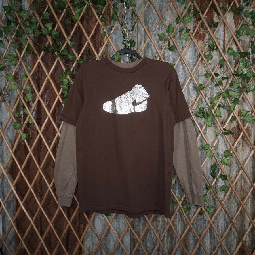 Nike Medium - Vintage Y2K Nike double layer air force LS t-shirt Size US M / EU 48-50 / 2 - 1 Thumbnail