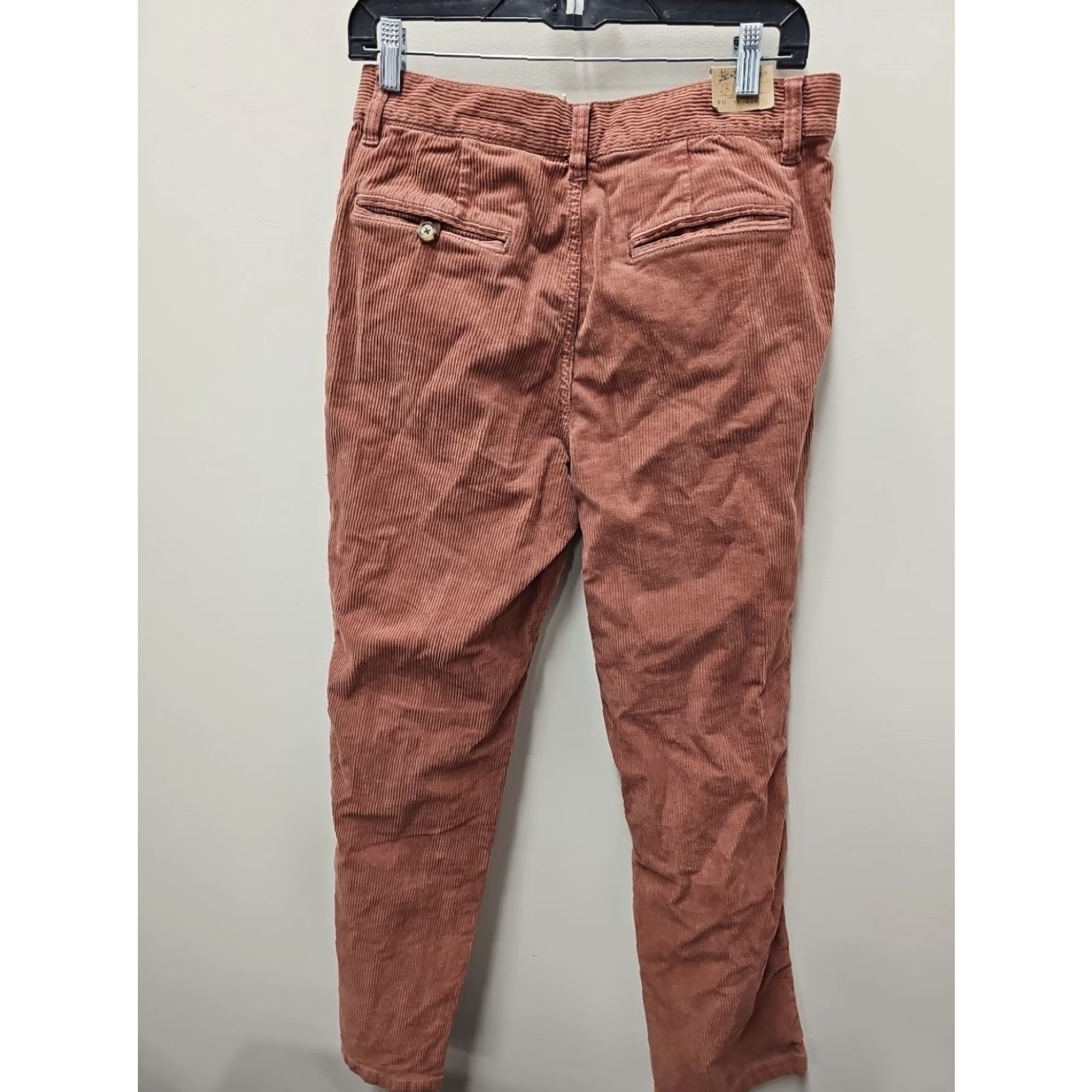 Faherty Faherty Pants Women's Regular 28 Pink Ankle Straight Inseam 31.5 Solid Cord Brownie (31x31.5) Size 28" / US 6 / IT 42 - 4 Thumbnail