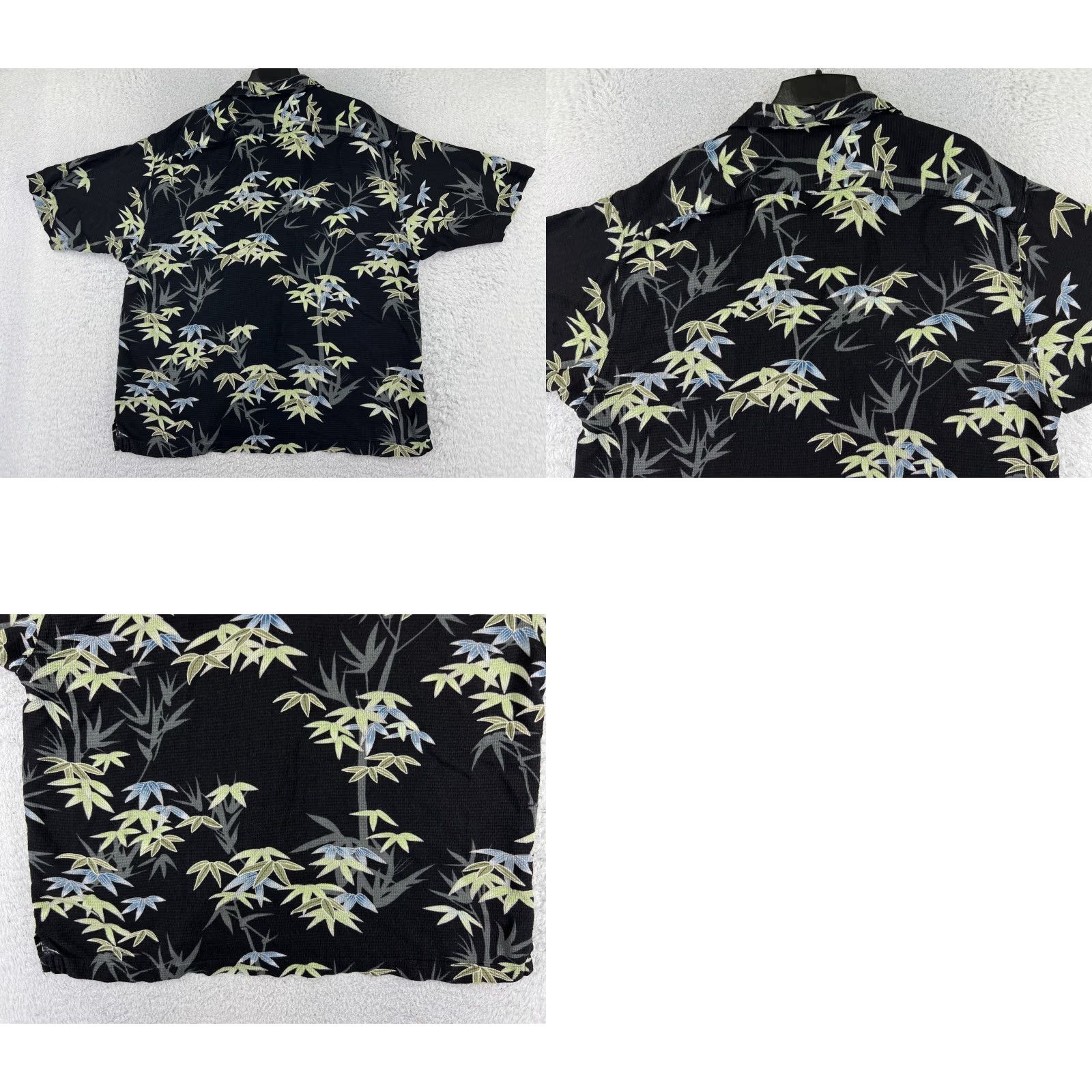 Vintage VINTAGE Original Island Sport Shirt Mens XL Black Bamboo 100% Rayon Floral Hawaii Aloha Button-Up Short Sleeve Casual Dressy Size US XL / EU 56 / 4 - 9 Thumbnail
