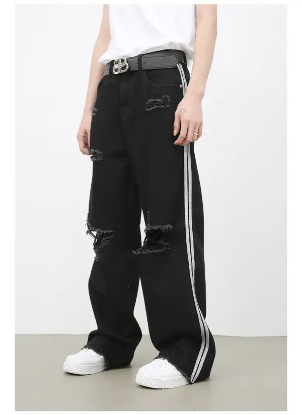Japanese Brand Hirase x Kita Black Vintage Straight Washed Distressed Jeans Size US 32 / EU 48 - 3 Thumbnail