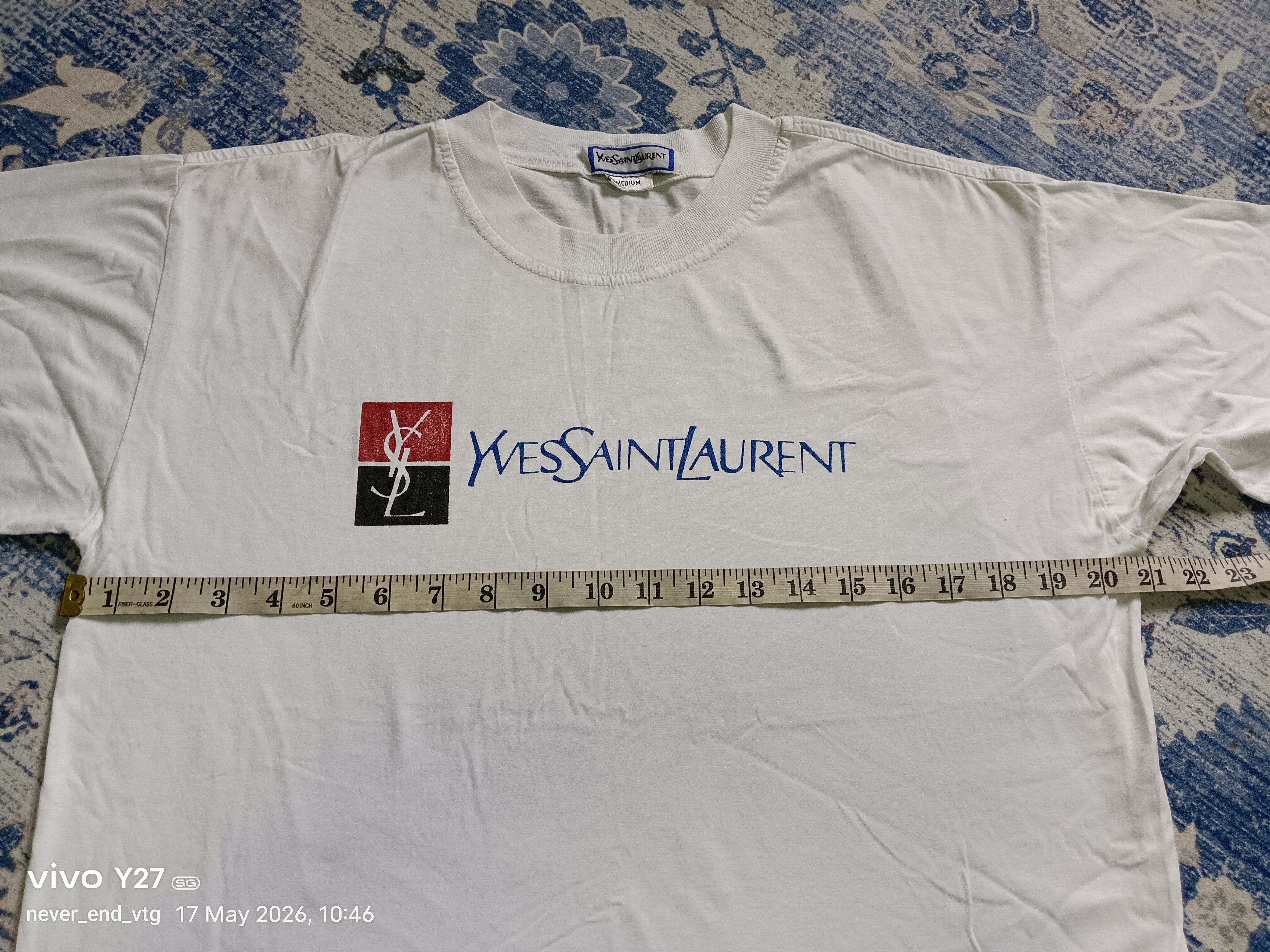 Yves Saint Laurent Yves Saint Laurent Spell Out T shirt Size US M / EU 48-50 / 2 - 7 Thumbnail