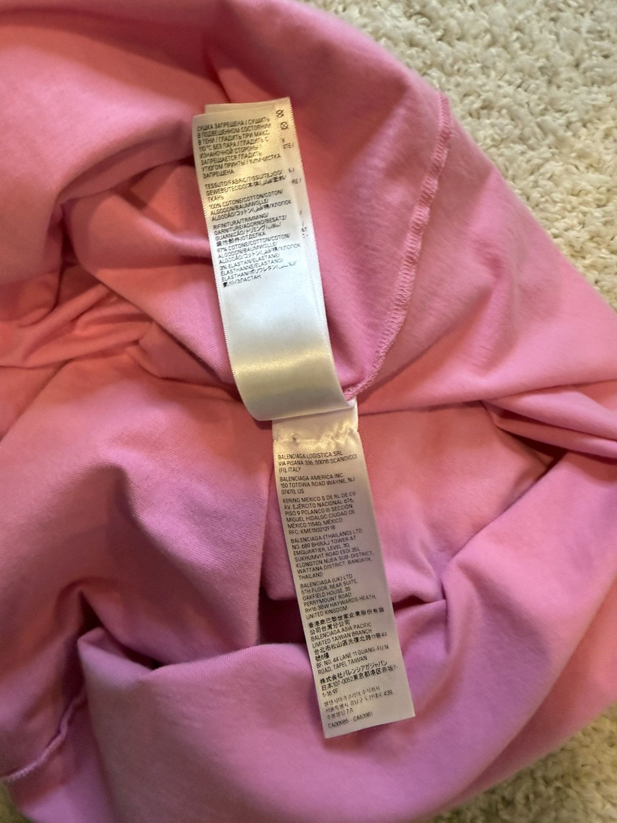 Balenciaga Balenciaga Off Shore Pink Oversized Tshirt Size US M / EU 48-50 / 2 - 9 Thumbnail