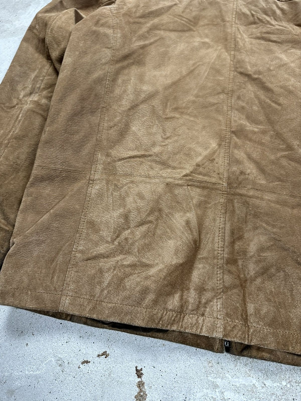 Vintage Vintage y2k Brown Leather Suede Jacket Fleece Collar Sherpa Size US XL / EU 56 / 4 - 11 Thumbnail