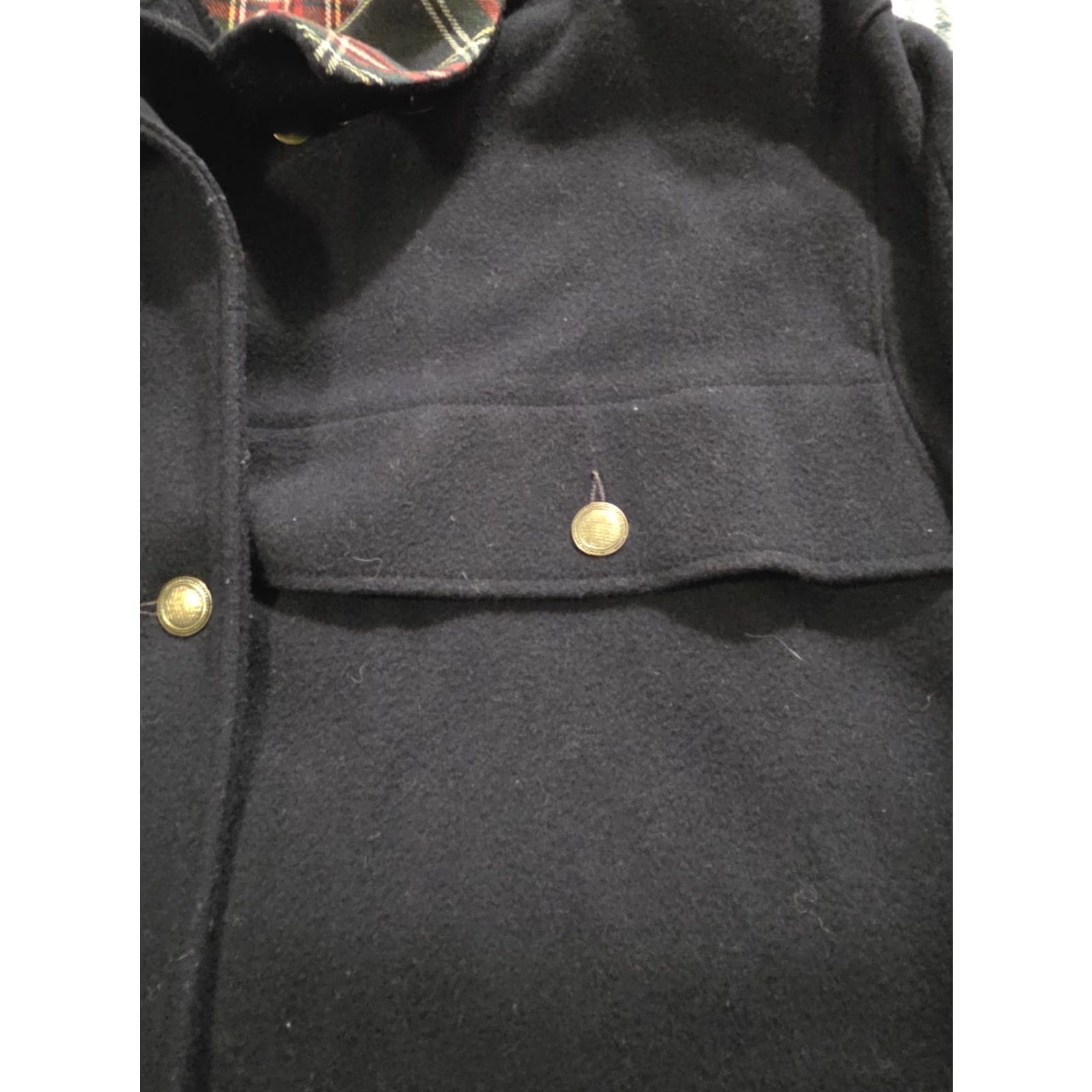 Mackintosh VINTAGE Mackintosh Coat Wool Chore Jacket Navy Blue 16 2XL Womens Wool Lined Button Zip Snap Pockets Travel Workwear 80s 90s Size XXL / US 16-18 / IT 52-54 - 6 Thumbnail