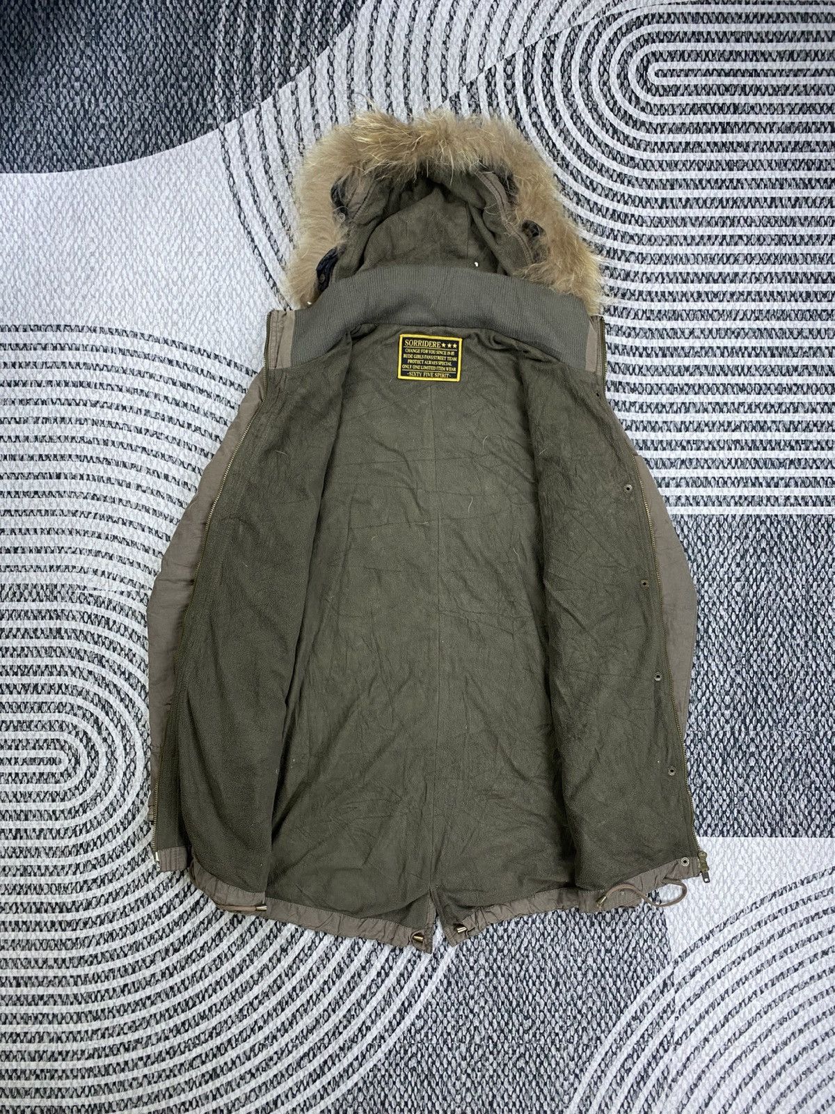 Japanese Brand Vtg Sorridere Sixty Five Spirit Faux Fur Parka Long Jacket Size US M / EU 48-50 / 2 - 6 Thumbnail
