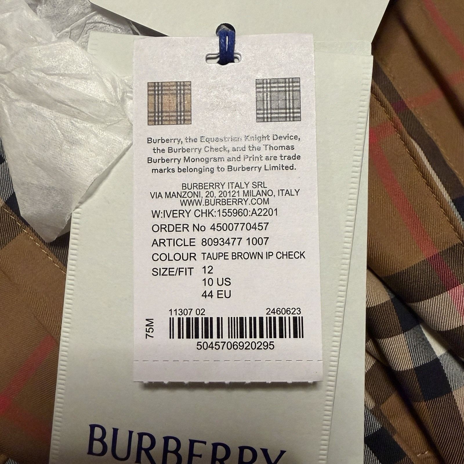 Burberry NWT Burberry Giovanna Beige Check Plaid Shirtdress Shirt Dr Size L / US 10 / IT 46 - 6 Thumbnail