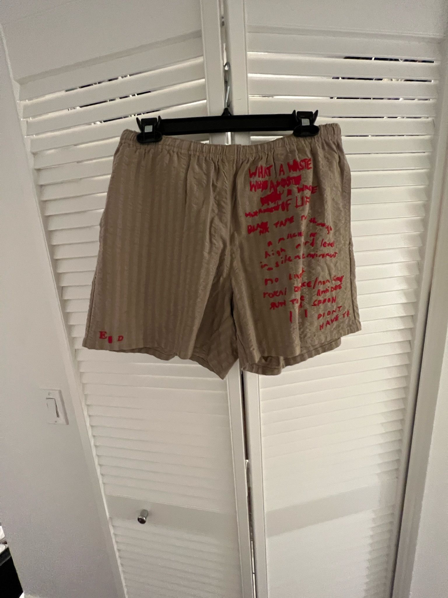 image of Enfants Riches Deprimes Shorts in Khaki, Men's (Size 32)