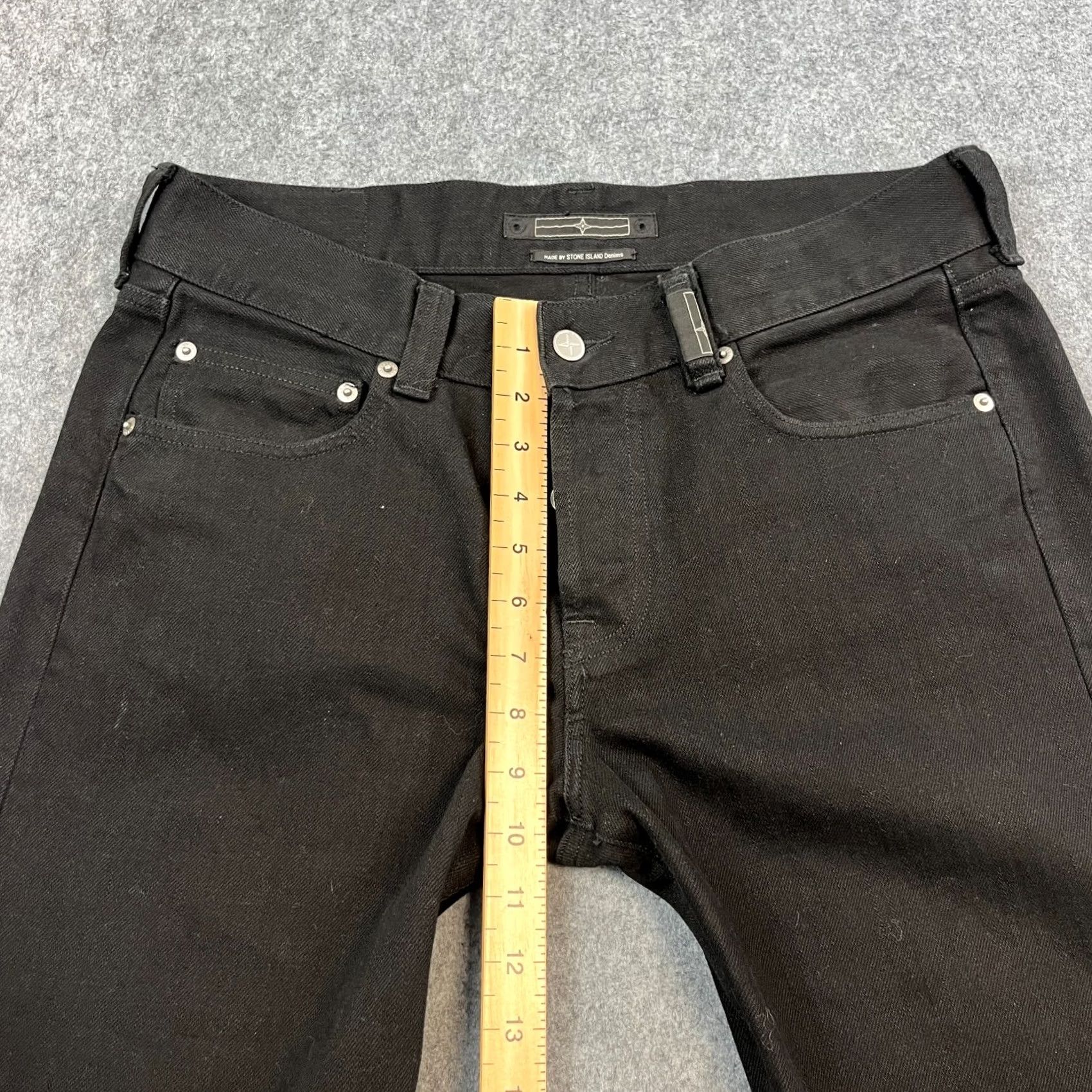 Stone Island Stone Island Jeans Regular Straight 33 30 Black Button Fly Cotton Denim Mens Jeans Size US 33 - 5 Thumbnail