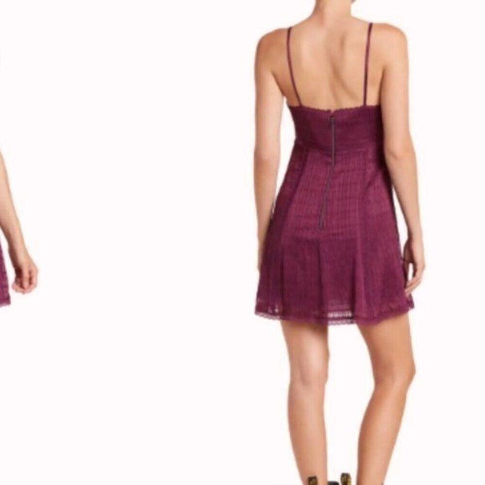 Alice + Olivia Alice + Olivia Genevieve Spaghetti Strap Dress Boysnberry Size M / US 6-8 / IT 42-44 - 4 Thumbnail
